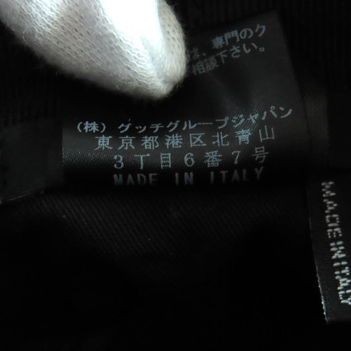 極美品★GUCCI グッチ 023441 グッチシマ ロゴ入り GG柄 レザー ハット バケットハット 帽子 ブラック L イタリア製 正規品 レディース