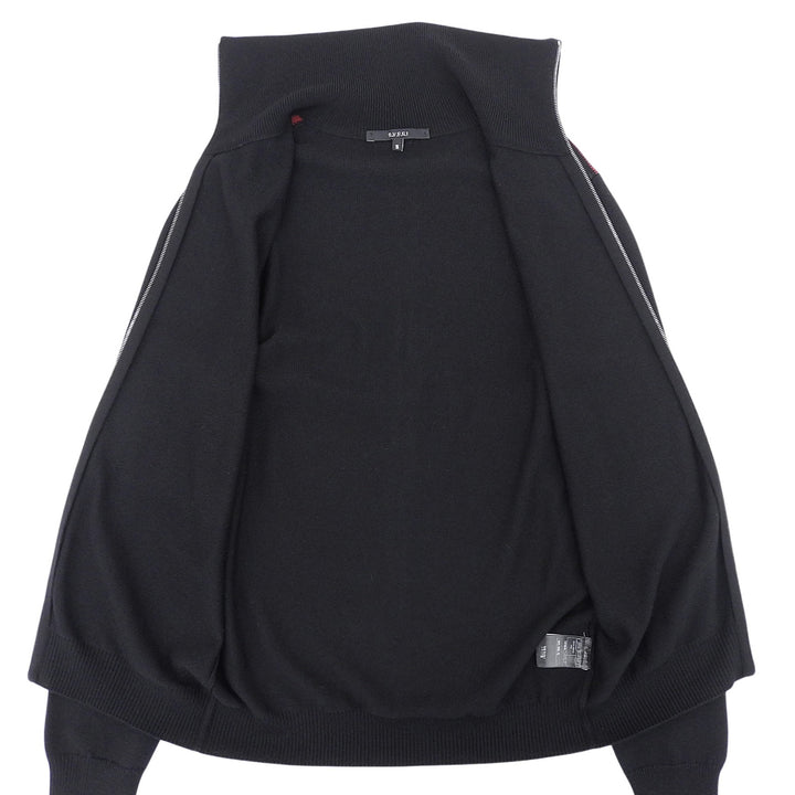 極美品▲GUCCI グッチ 296073 ウール100％ ウェブライン ZIP ロングスリーブ ドライバーズ ニット ブラック S イタリア製 正規品 メンズ