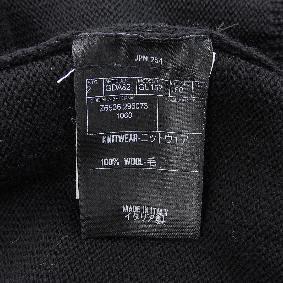 極美品▲GUCCI グッチ 296073 ウール100％ ウェブライン ZIP ロングスリーブ ドライバーズ ニット ブラック S イタリア製 正規品 メンズ