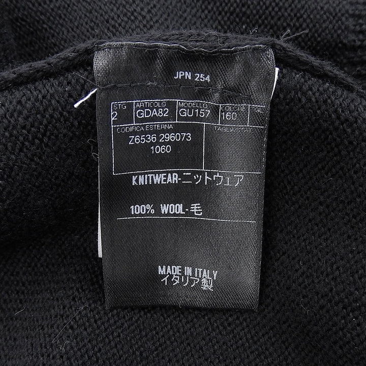 極美品▲GUCCI グッチ 296073 ウール100％ ウェブライン ZIP ロングスリーブ ドライバーズ ニット ブラック S イタリア製 正規品 メンズ
