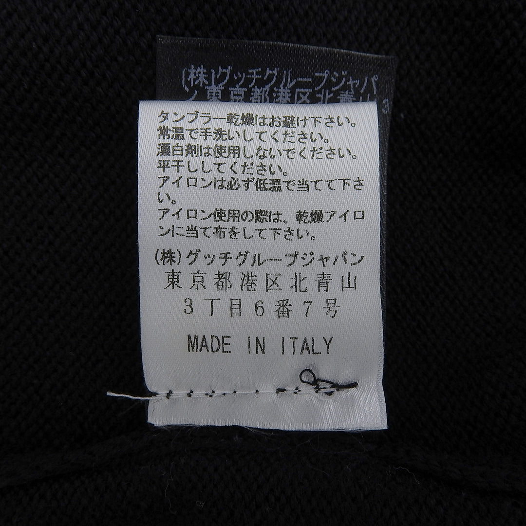 極美品▲GUCCI グッチ 296073 ウール100％ ウェブライン ZIP ロングスリーブ ドライバーズ ニット ブラック S イタリア製 正規品 メンズ