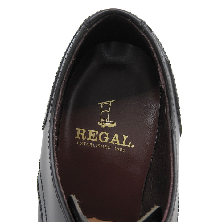 未使用品▲REGAL リーガル JK02 外羽根 レースアップ プレーントゥ ビジネスシューズ レザーシューズ ブラック 25cm 箱付き 日本製 メンズ