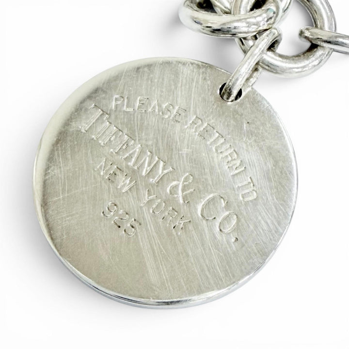 美品△TIFFANY&amp;Co. ティファニー リターントゥティファニー ラウンドタグ ブレスレット 925 18cm シルバー 重量36.14g レディース メンズ