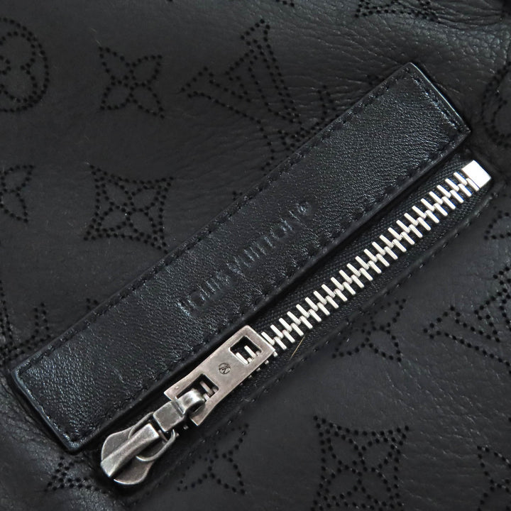 極美品△LOUIS VUITTON ルイヴィトン 2022年 モノグラム ノーカラー スムースレザー ムートン ライダースジャケット ブラック 34 正規品