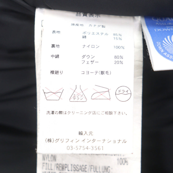 美品○CANADA GOOSE カナダグース 4567JM R CITADEL コヨーテファー ロゴワッペン付き フーデッド ダウンジャケット S 正規品 メンズ