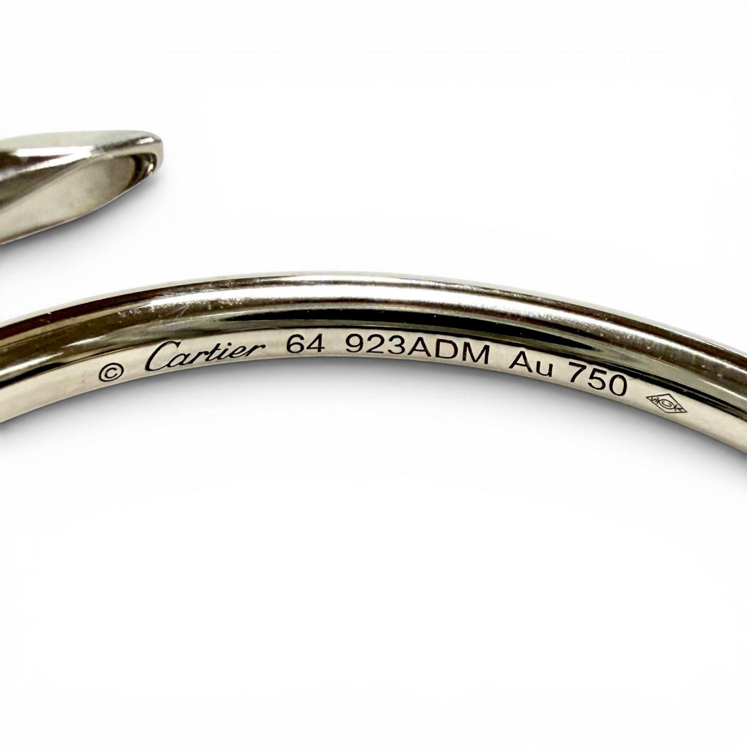 極美品◇Cartier カルティエ 923ADM B4226000 ジュストアンクル SM リング AU750(WG) 指輪 64 (JP25号相当) 重量4.15g メンズ 箱付き
