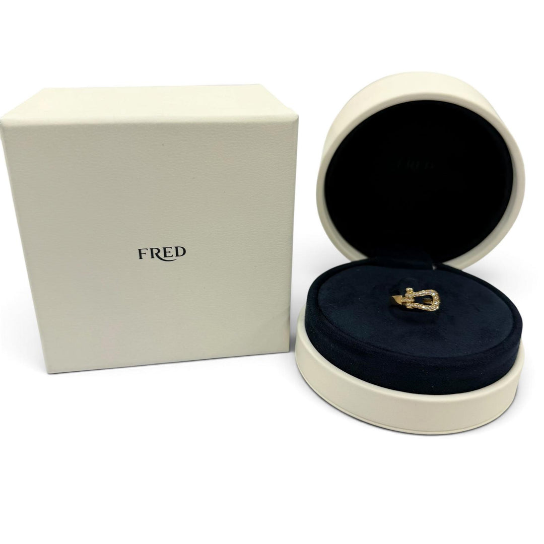極美品☆FRED フレッド 1288875 4B0378 フォース10 ミディアム ダイヤ リング 750(YG) ダイヤモンド イエローゴールド 50 重量3.84g