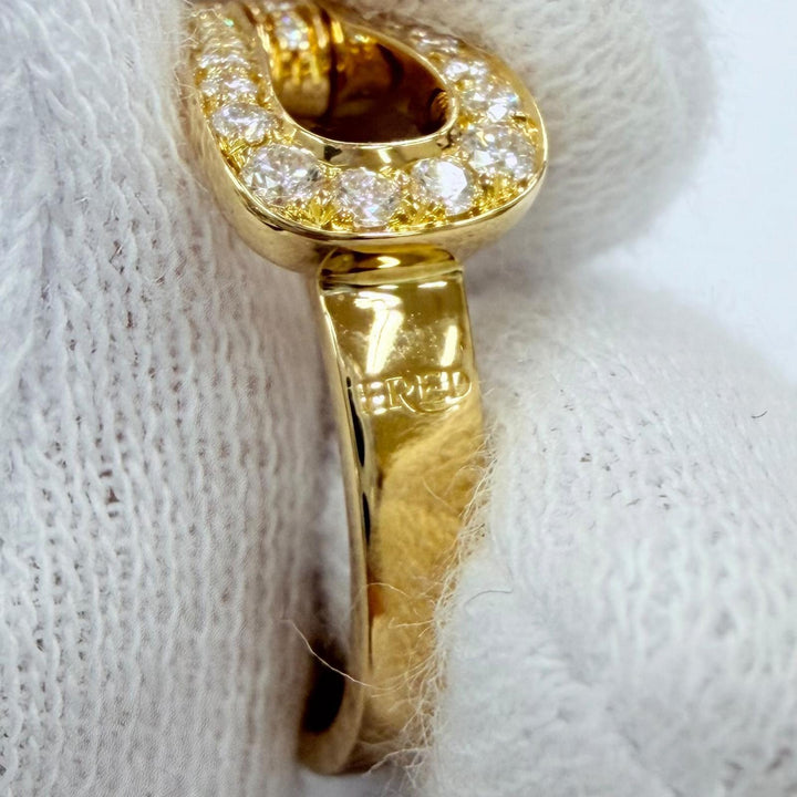 極美品☆FRED フレッド 1288875 4B0378 フォース10 ミディアム ダイヤ リング 750(YG) ダイヤモンド イエローゴールド 50 重量3.84g