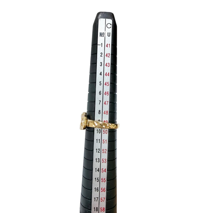 極美品☆FRED フレッド 1288875 4B0378 フォース10 ミディアム ダイヤ リング 750(YG) ダイヤモンド イエローゴールド 50 重量3.84g