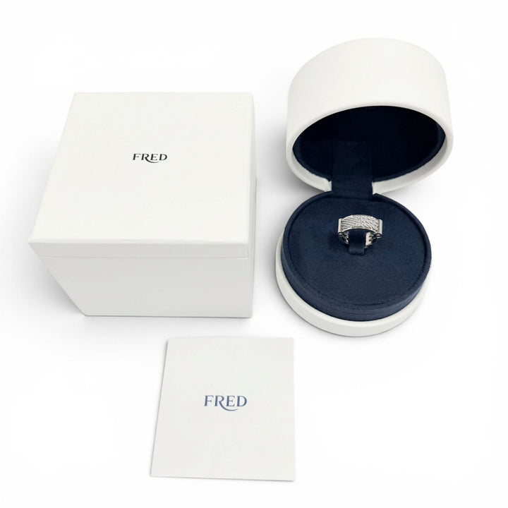 極美品◇FRED フレッド 4B1003 1626799 フォース10 ウインチ リング ラージ 750 WG SS 指輪 現行品 57 (JP17号) 重量10.52g 定価595100円
