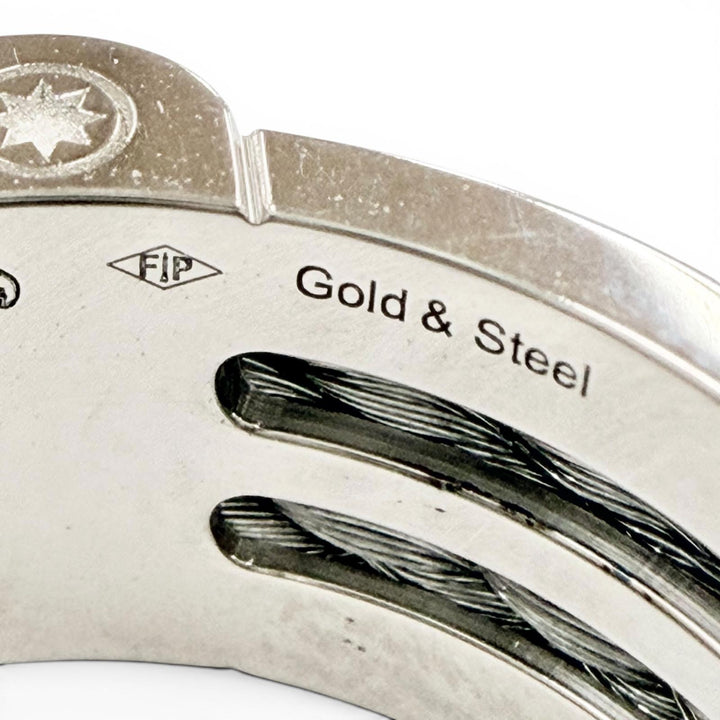 極美品◇FRED フレッド 4B1003 1626799 フォース10 ウインチ リング ラージ 750 WG SS 指輪 現行品 57 (JP17号) 重量10.52g 定価595100円