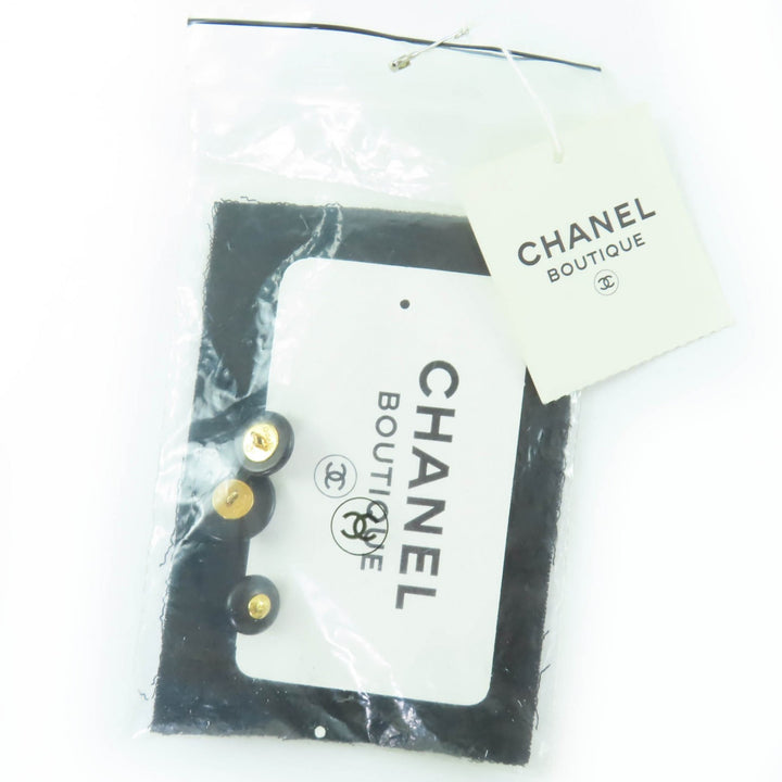 極美品☆CHANEL シャネル ヴィンテージ 95A P05381V03075 ココボタン ジャケット・スカート セットアップ ブラック 40 フランス製 正規品