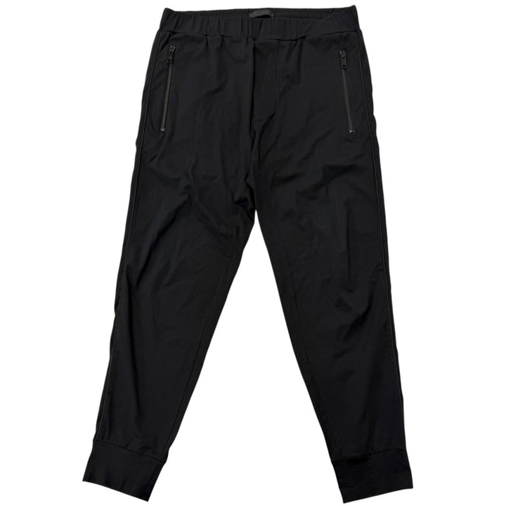 美品□PRADA プラダ 2022年製 UJP209 トライアングルロゴ Re-Nylon テクニカルコットン ジョガーパンツ ブラック S イタリア製 正規品
