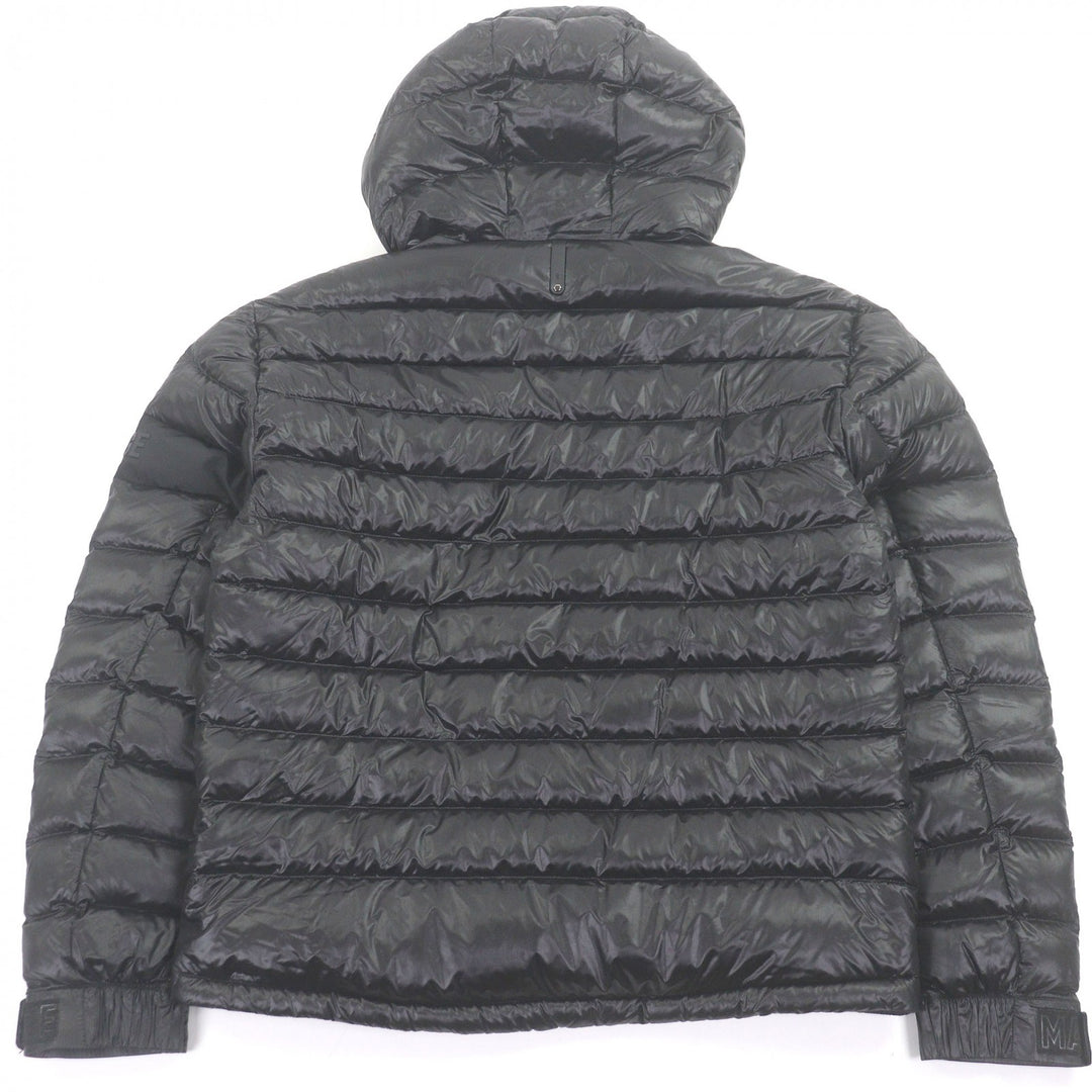 極美品□MACKAGE マッカージュ KEAGAN-RS リサイクルナイロン ジップアップ フーデッド ライトダウンジャケット ブラック 40 メンズ