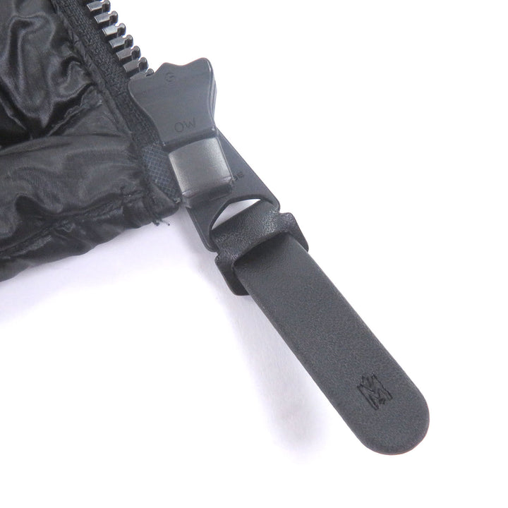 極美品□MACKAGE マッカージュ KEAGAN-RS リサイクルナイロン ジップアップ フーデッド ライトダウンジャケット ブラック 40 メンズ