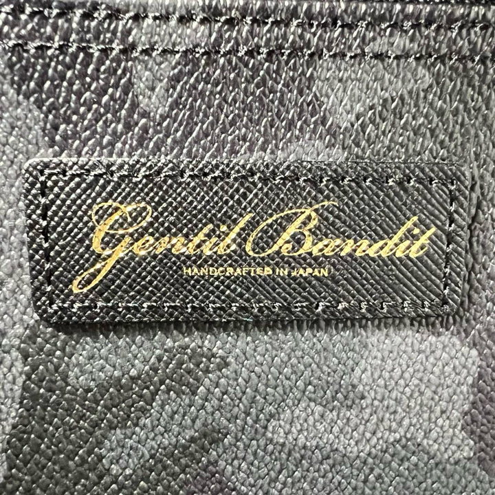 未使用品▲GENTIL BANDIT ジャンティバンティ スプラッシュペイント ブラックカモ レザーハンドバッグ ブラック 日本製 レディース