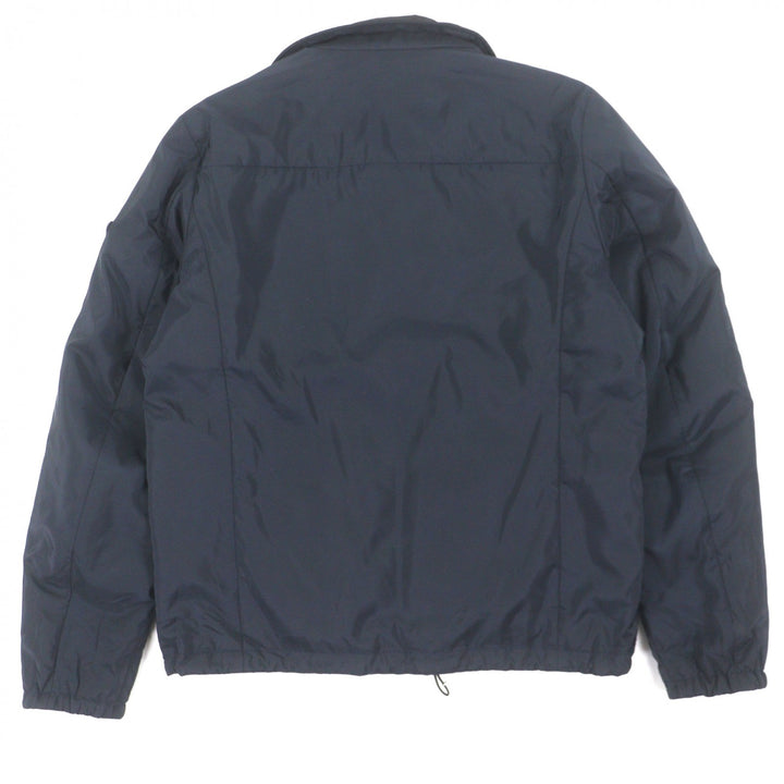 良品▼PRADA プラダ 2022年製 SGB223 トライアングルロゴ 三角プレート 中綿入 リバーシブル ジップアップ ジャケット 46 正規品 メンズ