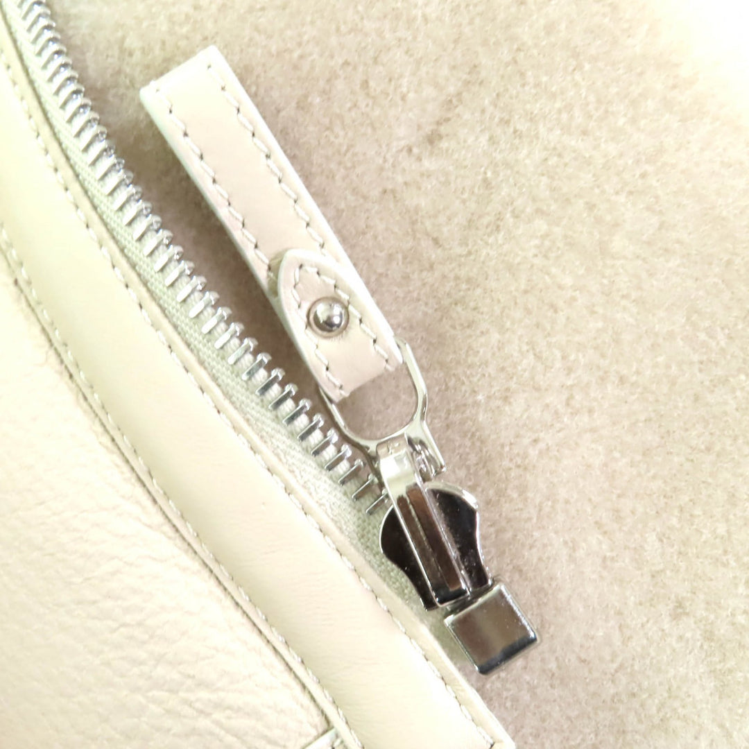 未使用品◇HERMES エルメス 25AW 5H1229D5 2way ムートン シープスキン リバーシブル ベスト ベージュ 38 イタリア製 正規品 レディース