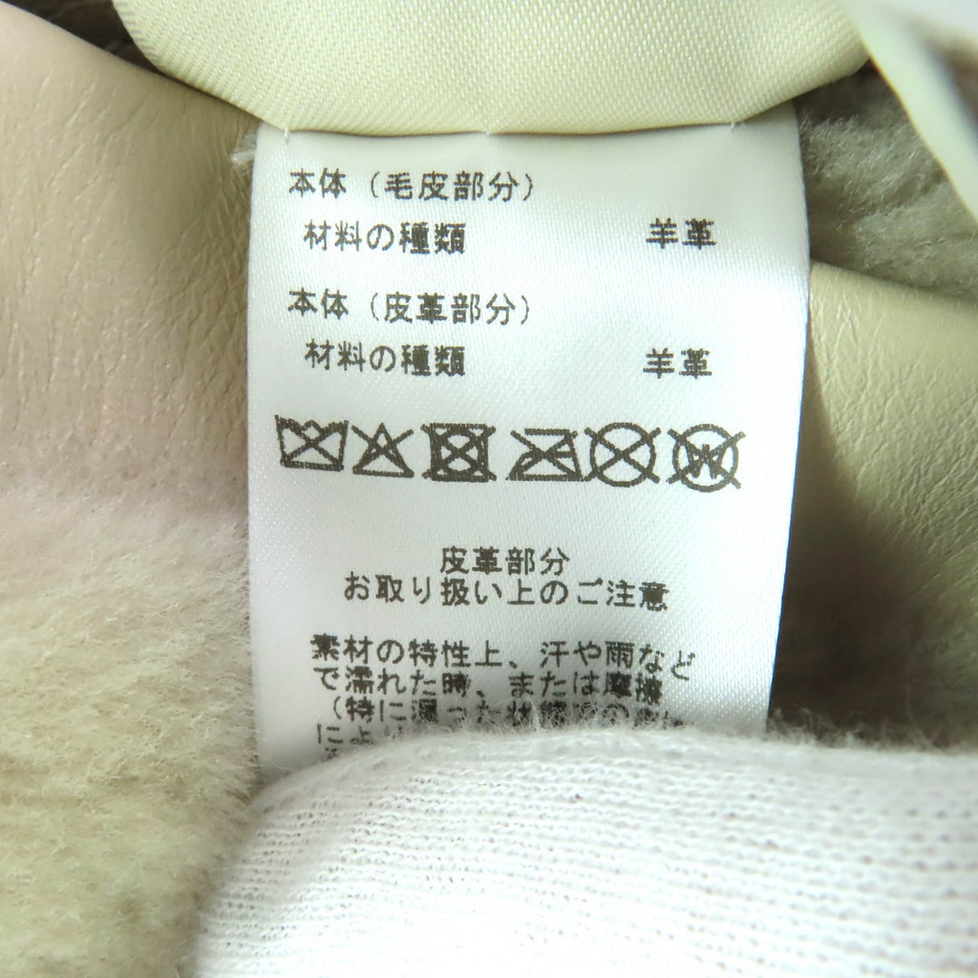 未使用品◇HERMES エルメス 25AW 5H1229D5 2way ムートン シープスキン リバーシブル ベスト ベージュ 38 イタリア製 正規品 レディース