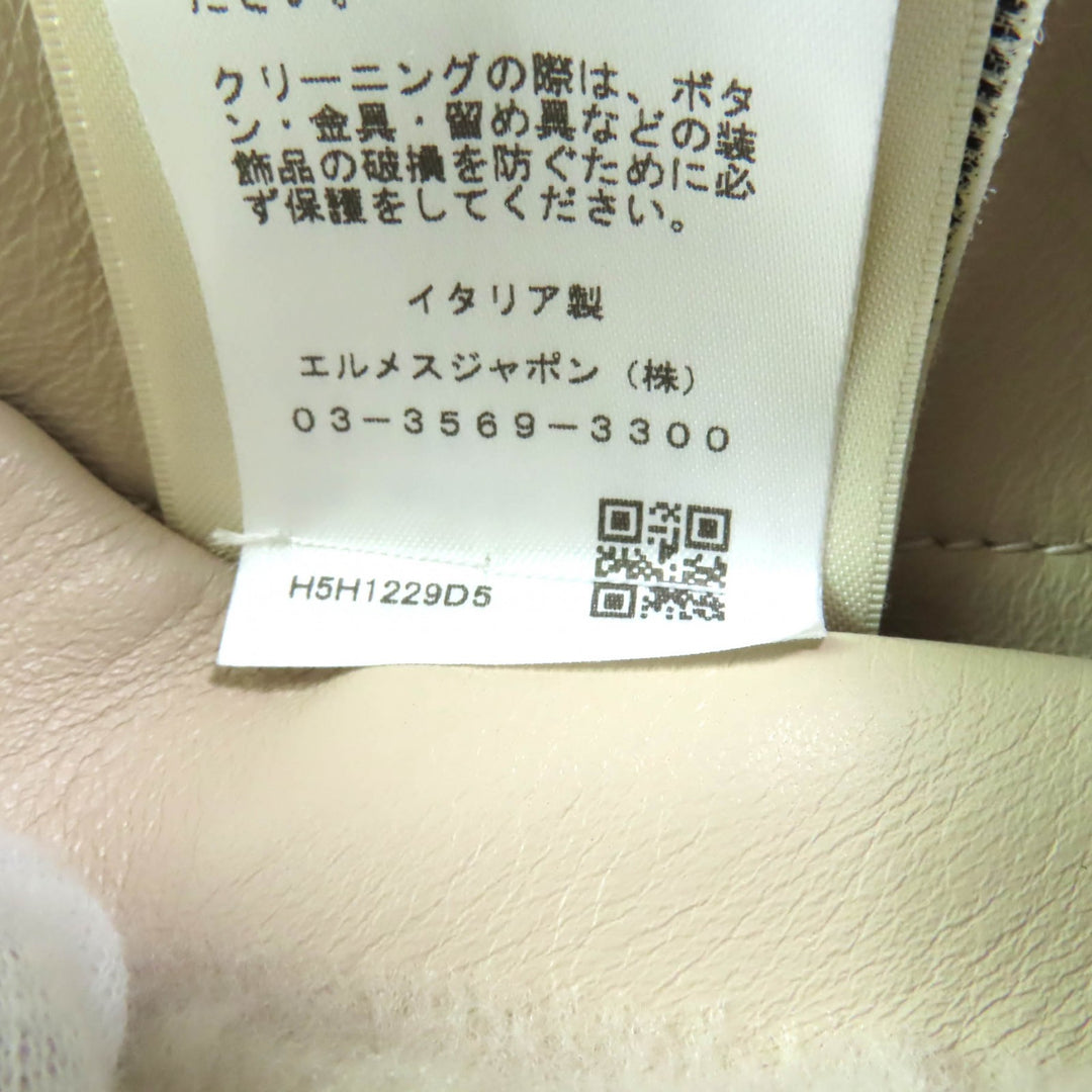 未使用品◇HERMES エルメス 25AW 5H1229D5 2way ムートン シープスキン リバーシブル ベスト ベージュ 38 イタリア製 正規品 レディース