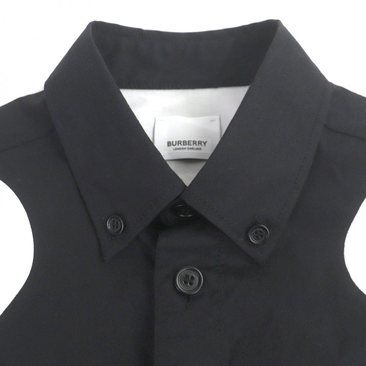 美品▼BURBERRY バーバリー 8051924 コットン100% マルチカラー ショートスリーブ 半袖シャツ ブラック ブルー ホワイト S 正規品