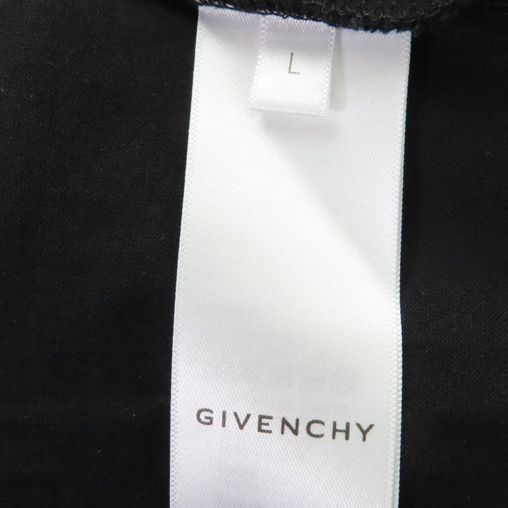 極美品☆GIVENCHY ジバンシィ BW707Z3Z58 コットン100％ アニマル柄 フロント装飾 半袖Ｔシャツ イエロー ブラック L 正規品 レディース