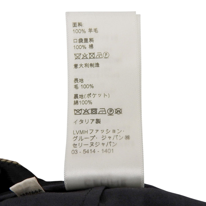 極美品▲CELINE セリーヌ 2P233868H ウール100％ エディ期 千鳥格子 キュロットパンツ ガウチョパンツ ブラウン 34 正規品 レディース