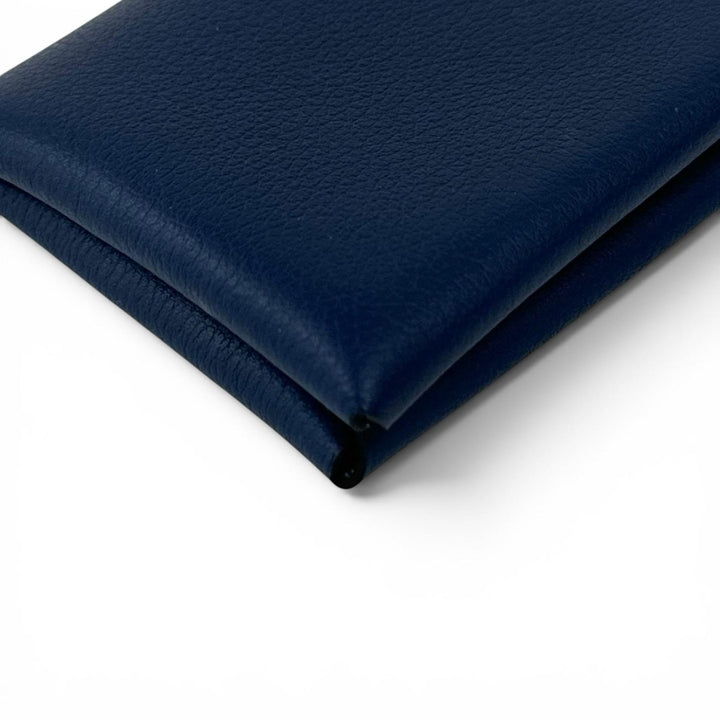 極美品▲HERMES エルメス カルヴィ デュオ コンパクト エヴァーカラー ヴェルソ カードケース コインケース ブルー Z刻印 レディース