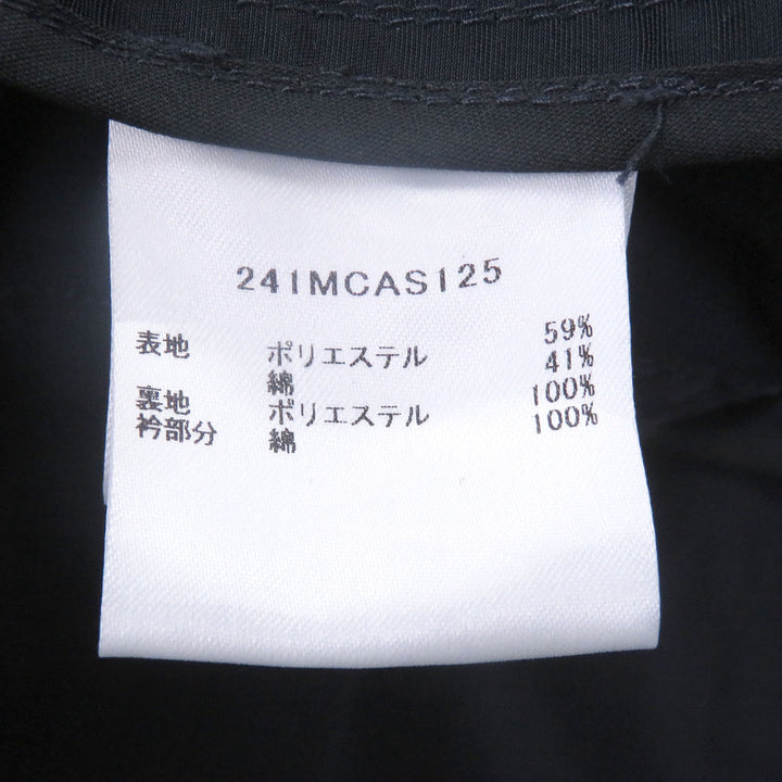 極美品□Barbour バブアー 241MCAS125 襟コーデュロイ 裏チェック柄 カバーオール ブルゾンジャケット ネイビー 36 正規品 メンズ
