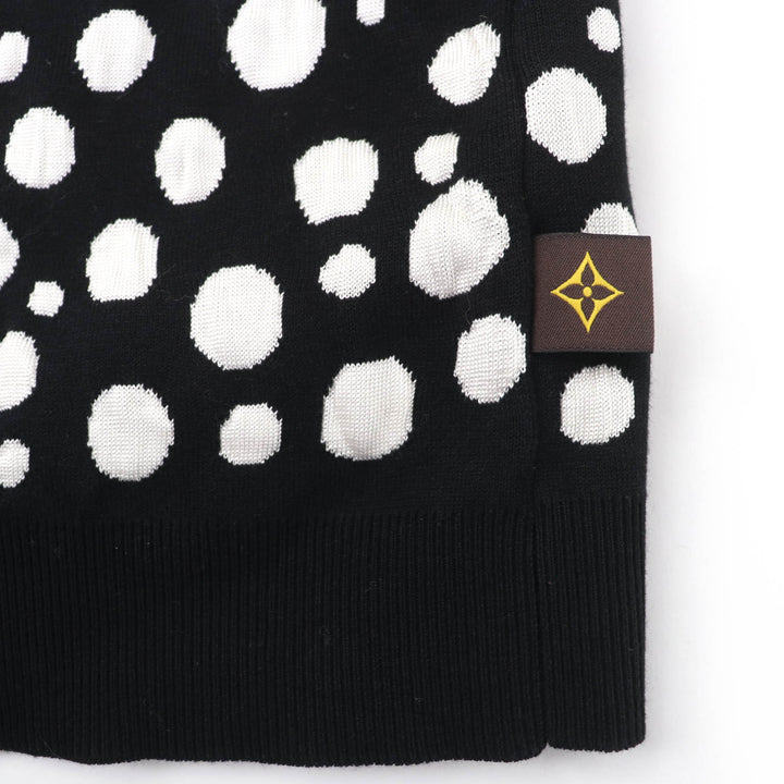極美品☆LOUIS VUITTON×Yayoi Kusama ルイヴィトン×草間彌生 23SS シルク混 インフィニティ ドット クロップド ニット XXL 正規品