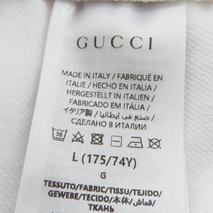 極美品☆GUCCI グッチ 810391 コットン100％ ロゴ入り ウェブライン ジャージー スカート ホワイト L イタリア製 正規品 レディース