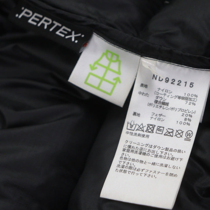 美品▼THE NORTH FACE ザ・ノースフェイス ND92215 Belayer Parka PERTEX ロゴ フーデッド WZIPUP ダウンジャケット L 正規品 メンズ