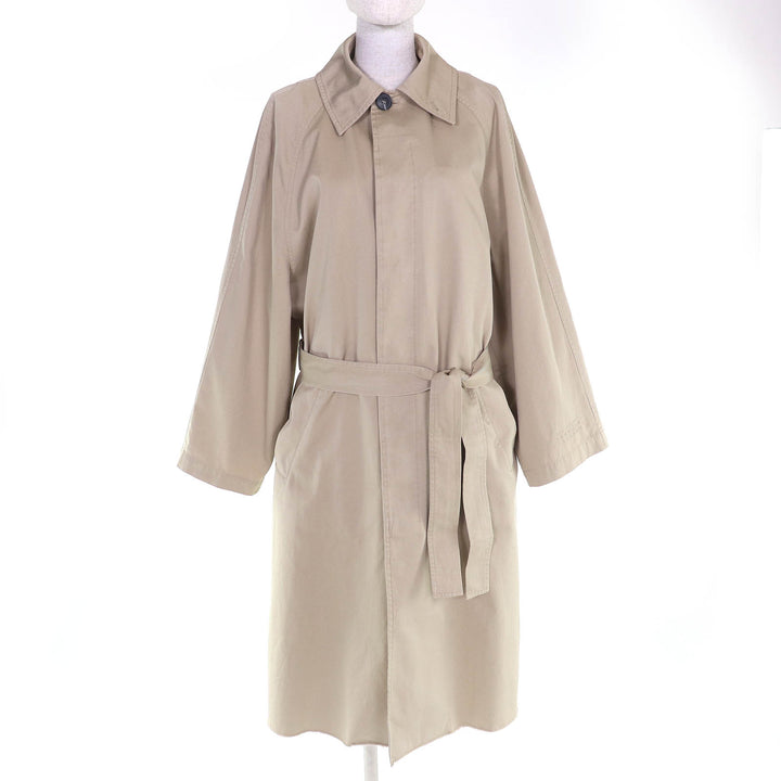 美品△MM6 Maison Margiela エムエムシックス メゾンマルジェラ 24SS S52AH0074 裾切りっぱなし加工 ロゴ刺繍 トレンチコート 36 正規品