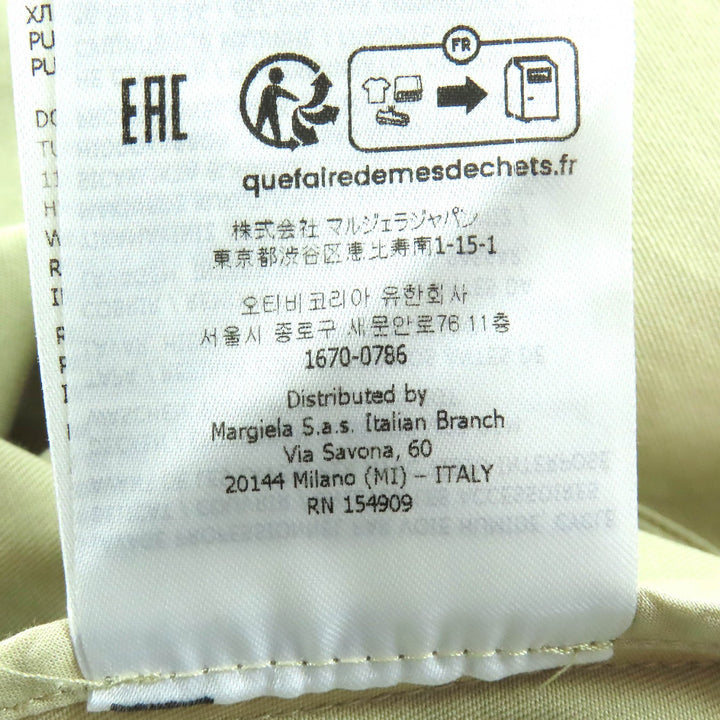 美品△MM6 Maison Margiela エムエムシックス メゾンマルジェラ 24SS S52AH0074 裾切りっぱなし加工 ロゴ刺繍 トレンチコート 36 正規品