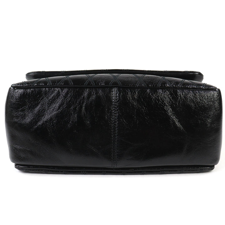 未使用品△BALLY バリー VIVA SM ビバ レザー ロゴ金具 喜平 チェーン ショルダーバッグ ブラック ゴールド金具 保存袋付き レディース