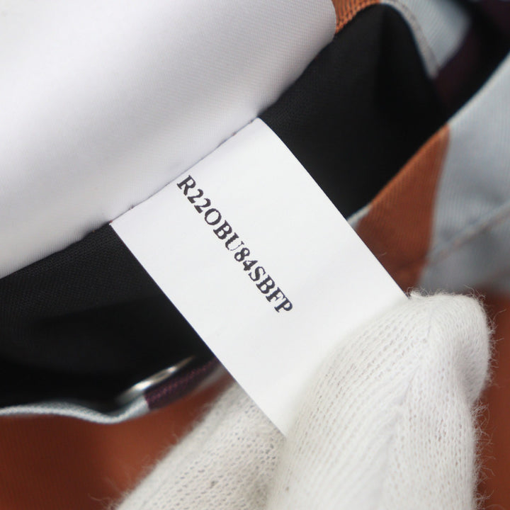 極美品▼BERLUTI ベルルッティ R22OBU84 PRINTED SILK SCRITTO B-WAY シルク100% レザーロゴパッチ ZIPUP ジャケット パーカー 46 正規品