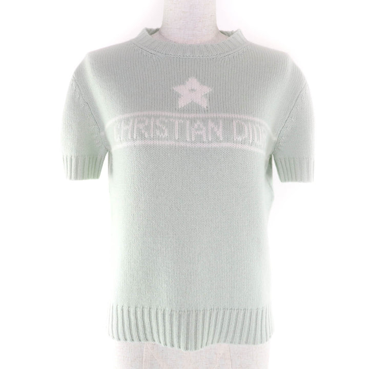 極美品★Christian Dior クリスチャンディオール 344S98AM003 ショートスリーブ セーター カシミヤ100％ シグネチャー柄 40 正規品