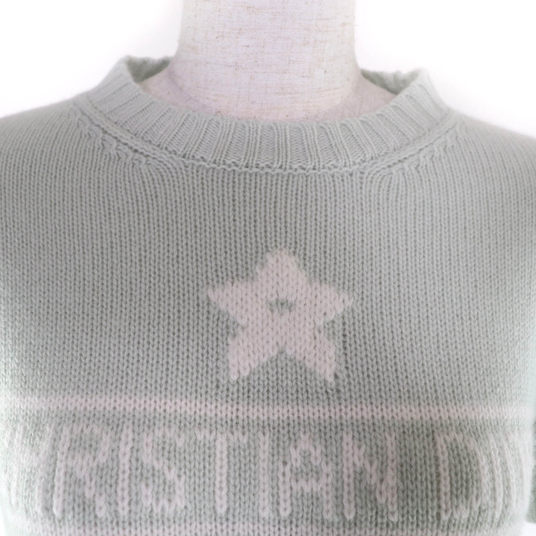 極美品★Christian Dior クリスチャンディオール 344S98AM003 ショートスリーブ セーター カシミヤ100％ シグネチャー柄 40 正規品