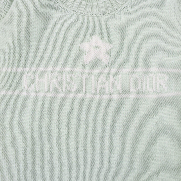 極美品★Christian Dior クリスチャンディオール 344S98AM003 ショートスリーブ セーター カシミヤ100％ シグネチャー柄 40 正規品