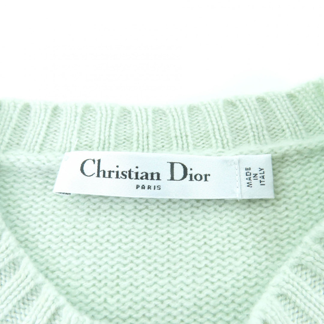 極美品★Christian Dior クリスチャンディオール 344S98AM003 ショートスリーブ セーター カシミヤ100％ シグネチャー柄 40 正規品