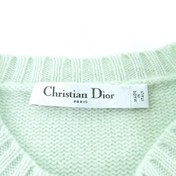 極美品★Christian Dior クリスチャンディオール 344S98AM003 ショートスリーブ セーター カシミヤ100％ シグネチャー柄 40 正規品