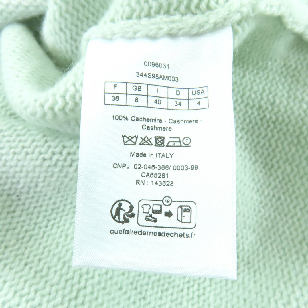 極美品★Christian Dior クリスチャンディオール 344S98AM003 ショートスリーブ セーター カシミヤ100％ シグネチャー柄 40 正規品