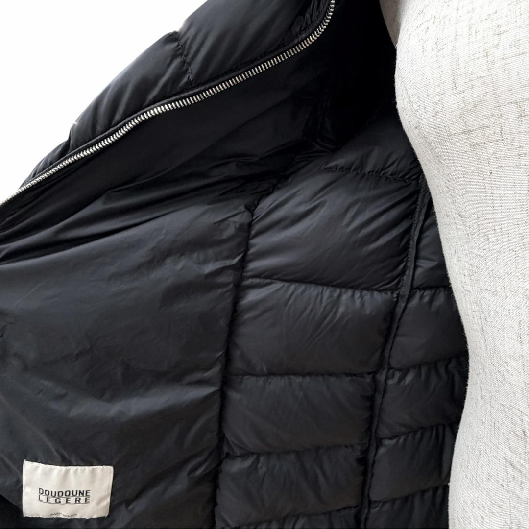 美品△MONCLER モンクレール TORCON トルコン ロゴワッペン付 襟元ベロア使い ZIP UP ダウンジャケット ブラック 0 正規品 レディース