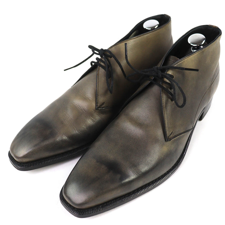 美品△Otsuka 大塚製靴 1011048 レザー チャッカーブーツ ビジネスシューズ ショートブーツ ブラウン系 7 メンズ