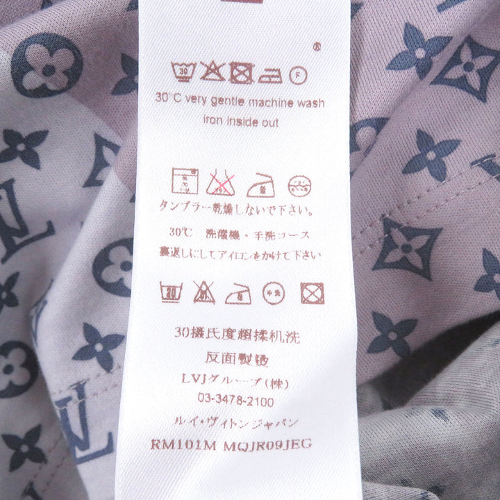 極美品□LOUIS VUITTON ルイヴィトン モノグラム スター 総柄 クルーネック 半袖Ｔシャツ カットソー パープル系 S イタリア製 正規品