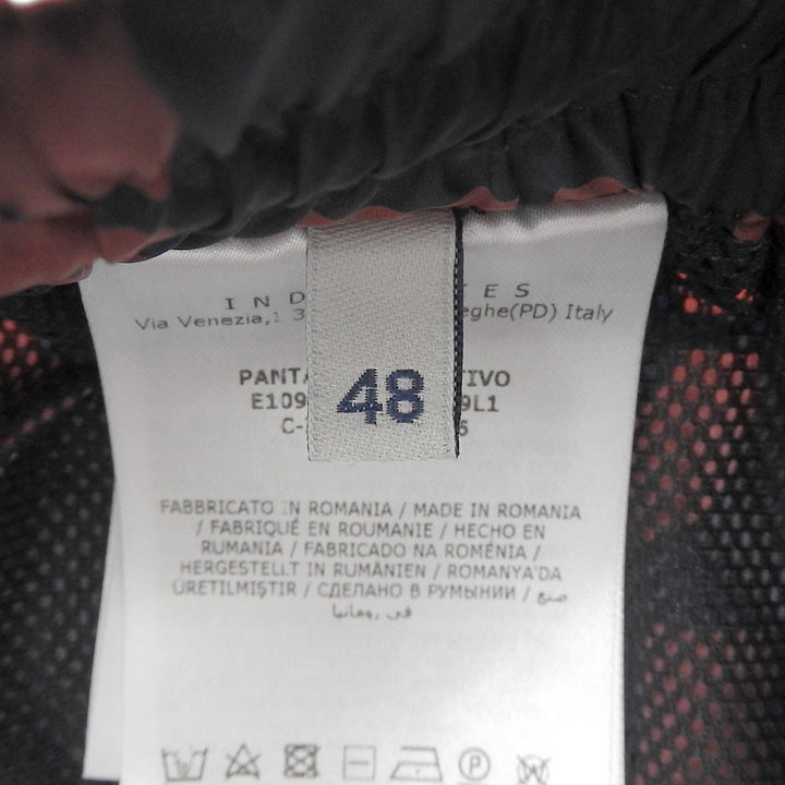 美品▲MONCLER GENIUS 2 モンクレール ジーニアス 2 PANTALONE SPORTIVO 総ロゴプリント ワッペン付き パンツ ネイビー 48 正規品 メンズ