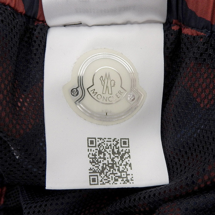 美品▲MONCLER GENIUS 2 モンクレール ジーニアス 2 PANTALONE SPORTIVO 総ロゴプリント ワッペン付き パンツ ネイビー 48 正規品 メンズ