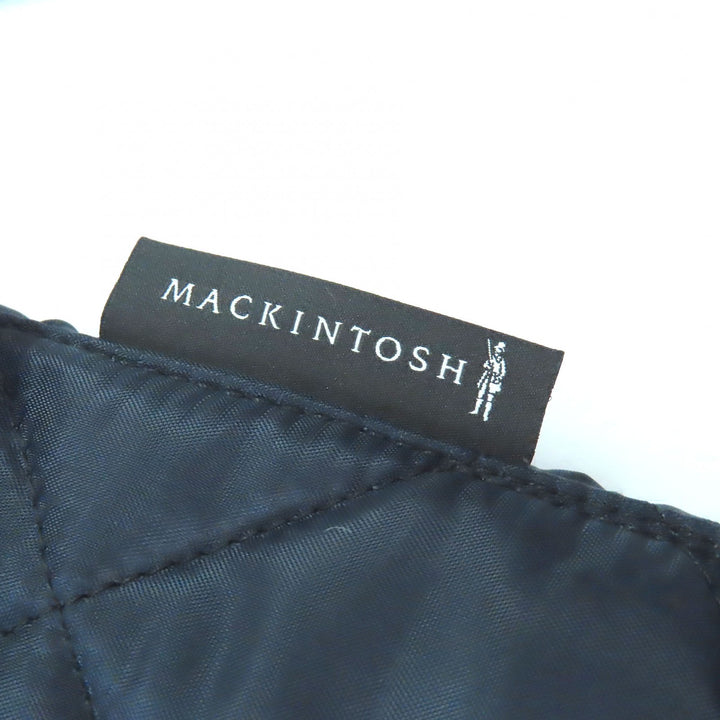 極美品□Mackintosh マッキントッシュ BEATTOCK 襟元コーデュロイ キルティングコート 中綿コート ネイビー 36 英国製 正規品 メンズ