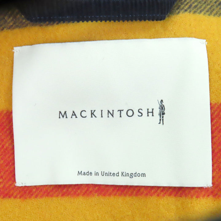 極美品□Mackintosh マッキントッシュ BEATTOCK 襟元コーデュロイ キルティングコート 中綿コート ネイビー 36 英国製 正規品 メンズ