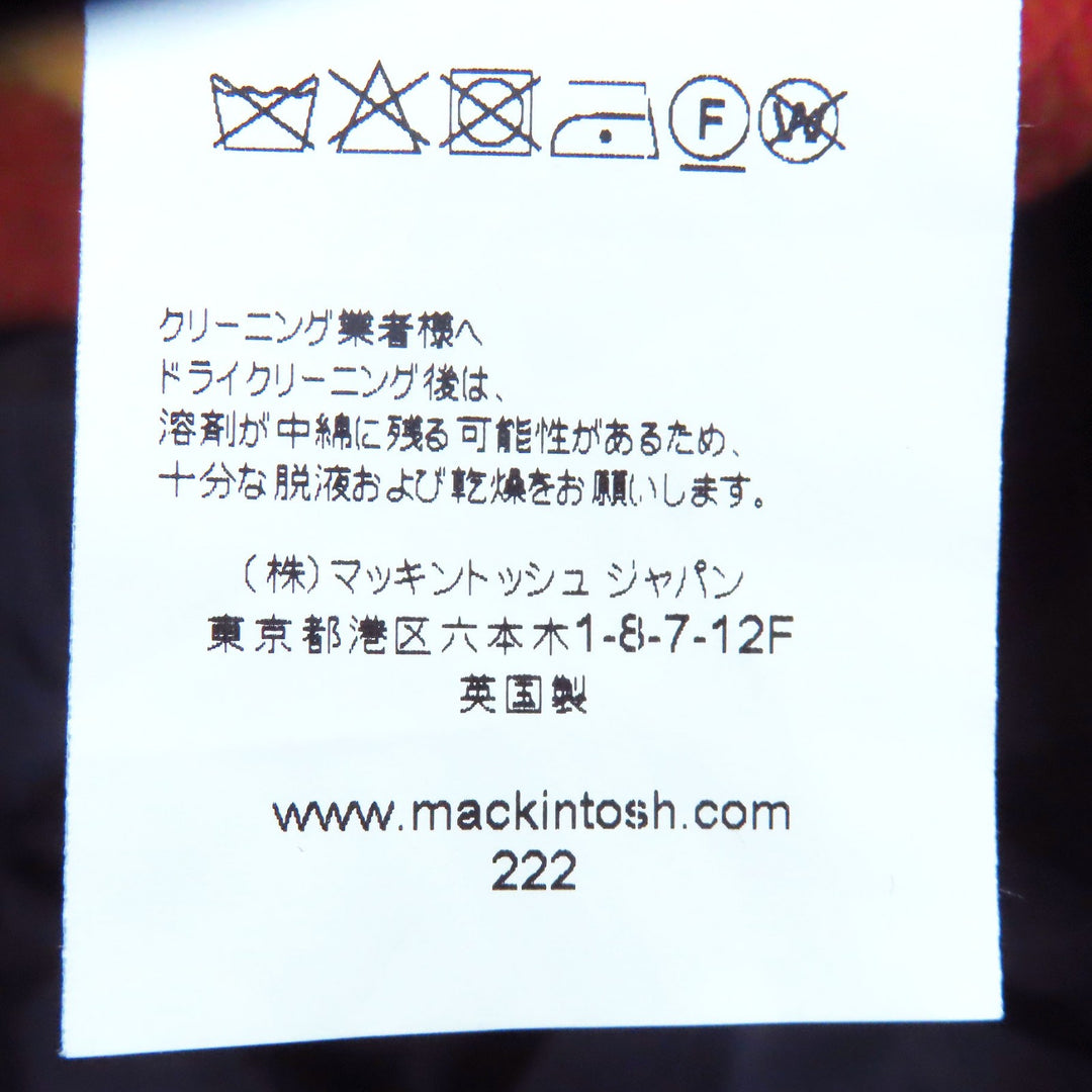 極美品□Mackintosh マッキントッシュ BEATTOCK 襟元コーデュロイ キルティングコート 中綿コート ネイビー 36 英国製 正規品 メンズ